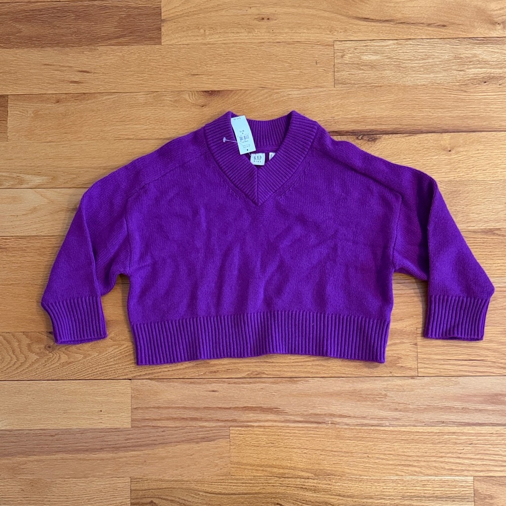 Gap Kids NWT Cropped Purple Sweater